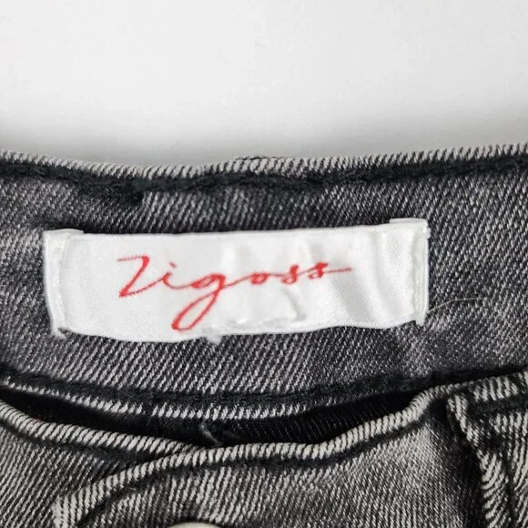 Vigoss Jeans Womens 0/24 Black Belted Barrel Leg Denim VC-P03222A (24x26) NWT - Picture 4 of 13